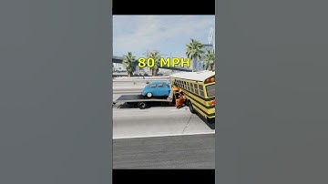 Speed Test vs Scool BUS - BeamNG.Drive #shorts #BeamNG.Drive #Car Crash