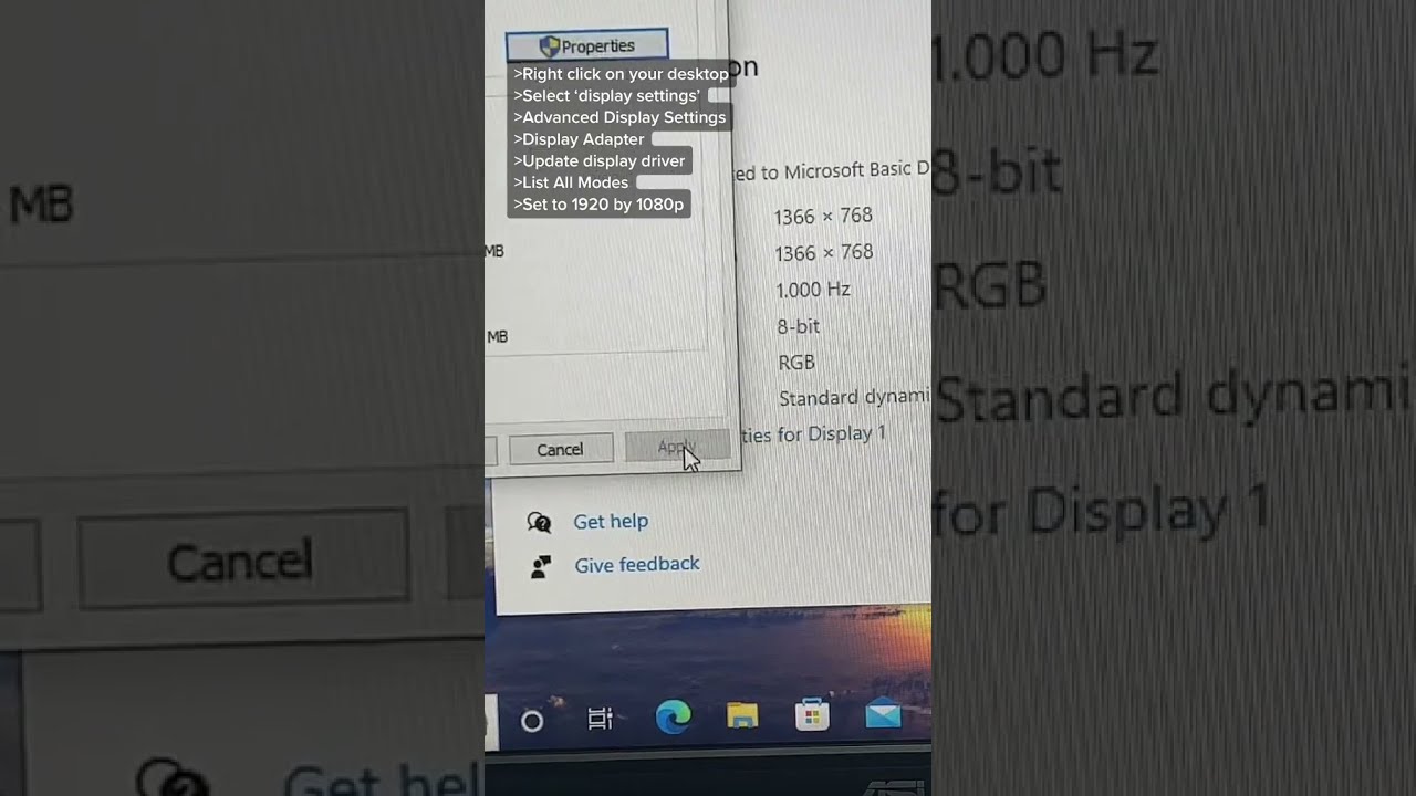 Here S How To Set Your Resolution FHD 1920x1080 