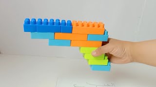 بناء مسدس بالمكعبات الملونه ،، Lego,building blocks