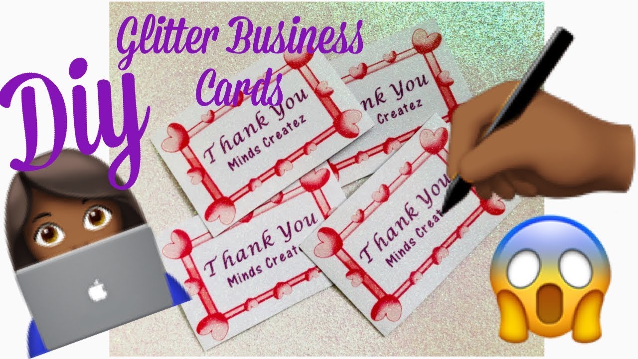 DIY GLITTER BUSINESS CARDS (CHEAP&EASY) 