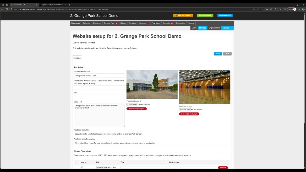 BookingsPlus - How to update your Venue Description content