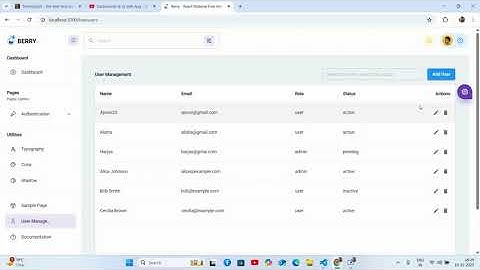 Berry React Admin Tutorial: Add User Management Page (Material UI + React)