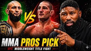 MMA Pros Pick ✅ Khamzat Chimaev vs. Sean Strickland 👊UFC 328