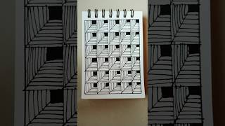 Day 150 Easy Zentangle Art For Beginners #zentangle #art #shorts #fyp #doodle #lineart #zendoodle