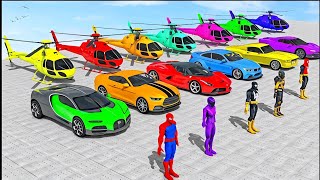 Every Color Superhero Gets a Matching Car & Helicopter! 🌈🚗🚁 (Part 1) screenshot 5