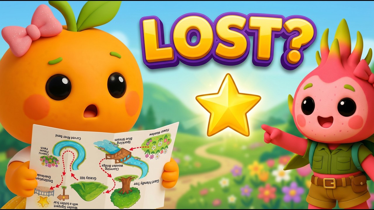🗺️ Follow the Map! ⭐ Kids Directions & Landmarks Song | Thinky Thursday ...