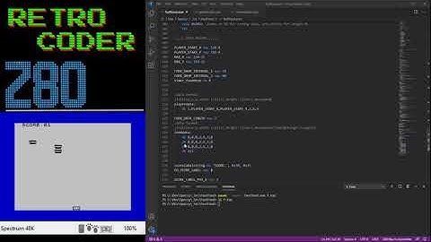 Z80 ASM Coding - ZX Spectrum - Simple first game ever - Part 5 - Finishing the simple HUD, collision