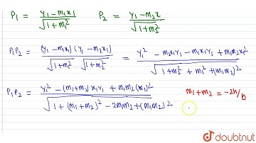 The product of perpendiculars let fall from the point `(x_(1),y_(1))` upon the lines