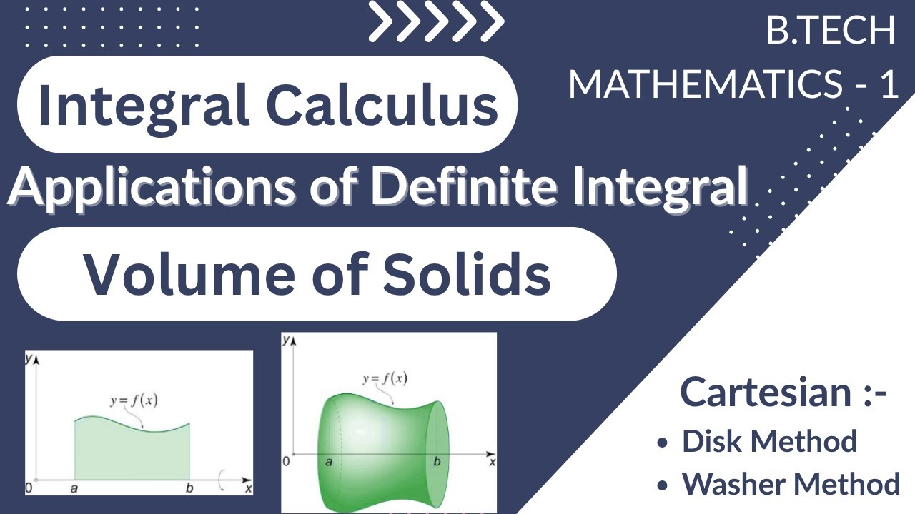 Volume of Solids of Revolution | Cartesian Form | Application of ...