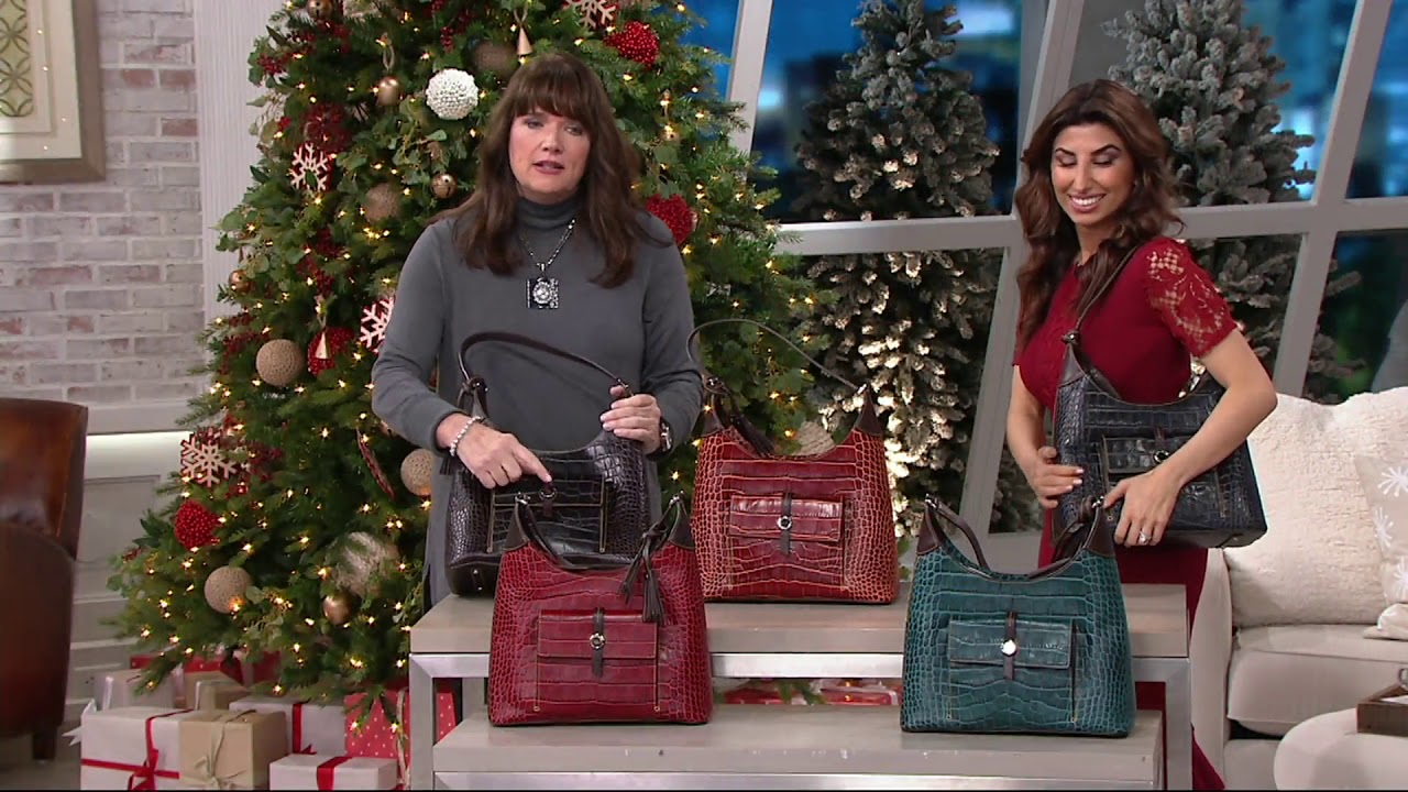Dooney Bourke Savannah Croco Embossed Leather Hobo Handbag On Qvc Dooney Bourke Savannah Croco Embossed Leather Hobo Handbag On Qvc