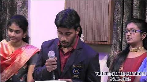 VELTECH HIGHTECH DEPT OF S & H COMMUNICATION CLUB INAUGURATION 24.02.2022