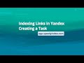 SpeedyIndex Yandex Link Indexing Service Creating A New Task Yandex