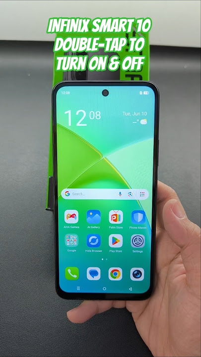 Infinix Smart 10 Double-tap to turn on & off