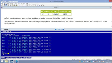 HOW TO DISPLAY RETURN FLIGHTS AVAILIBILITY IN SABRE GDS