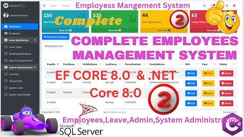 EP 2 Complete Employees Management System Using ASPNET Core MVC, EF Core,SQL|AdminLTE| Perform CRUD💥