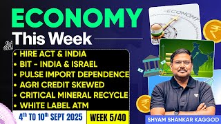 Economy This Week: Weekly Current Affairs for UPSC Prelims & Mains 2025–26 | Shyam Kaggod | IAS Exam