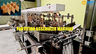 automatic corrugated cardboard partition assembler inserting machine