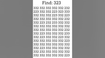 True IQ test : Spot 323 in under 10 sec. #iq #riddle #iqtest #gkquiz #puzzlesolving #puzzletime #10k