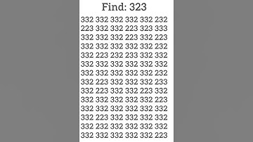 True IQ test : Spot 323 in under 10 sec. #iq #riddle #iqtest #gkquiz #puzzlesolving #puzzletime #10k
