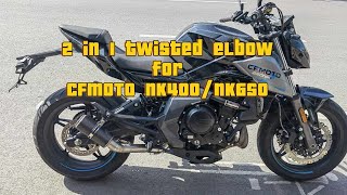 Nk400/nk650 plug in play🔥 2 in 1 twisted elbow.#viralvideo #motorcycles #muffler#NK650 #NK400