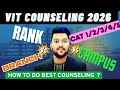VITEEE COUNSELING 2026 Ultimate Video For Rank Vs Branch | All campus category wise cutoff #Viteee