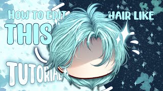 Gacha Life Editing TUTORIAL 🩵 || hair editing tutorial 🩵 || #gacha #gachalife #gachameme 