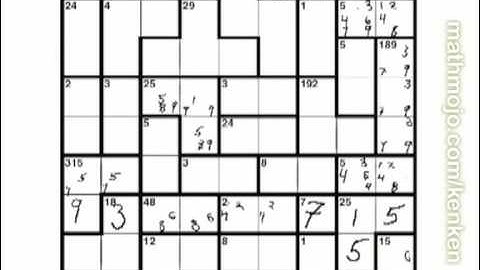 9x9 Kenken without Operation Signs 01 Step 09