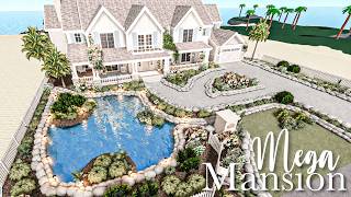 MEGA MANSION BLOXBURG SPEEDBUILD WITH POOL