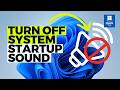 Turning off sound when Windows starts