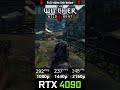 The witcher 3 wild hunt  1080p vs 1440p vs 2160p 4k  rtx 4090