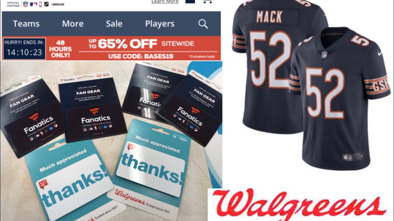 149 Mack Jersey for 100 // Using Fanatics Gift Cards from Walgreens