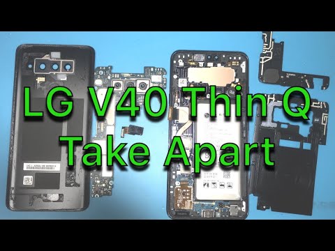 LG V40 ThinQ Teardown - How To Repair - Screen Glass LCD - Charging Port