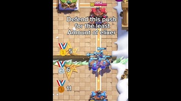 Defend this push for the least elixer #clashroyale #gaming #shorts 