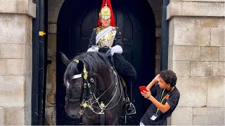 Some disrespectful kids try to spoil a perfect day at the horse guard's show.