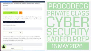 ProCodeCG - Cybersecurity Career Preparation - Term 2 - Day 5/12 - 16 May 2026