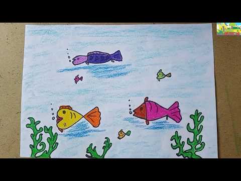 Vẽ Tranh Và Tô Màu Đàn Cá