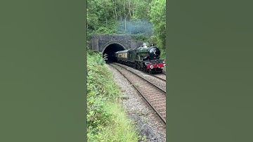 Steam - The Earl Storms out of Wood End Tunnel #train #steam #railway