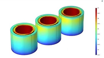 Comsol oil immersed transformer electromagnetic temperature fluid multiphysics coupling simulation