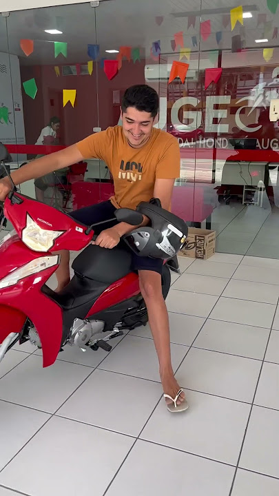 Levando a moto Biz pra casa.