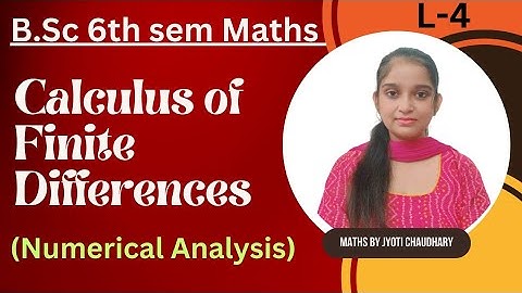 B.Sc 6th sem Maths || Ch-Calculus of finite differences (imp Examples) || By Jyoti Chaudhary ✍️✍️
