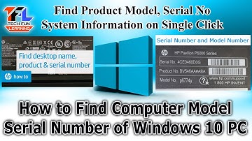 How to Find Computer Model & Serial Number of Windows 11 10 8 7 || PC Laptop Desktop