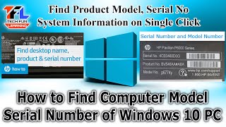 how to find computer model & serial number of windows 11 10 8 7 || pc laptop desktop