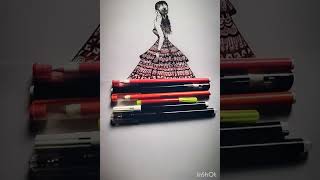 Dress doodles| Multi-coloured gown| Multi-layered dress| Saibo slowed & reverbed version | Shorts