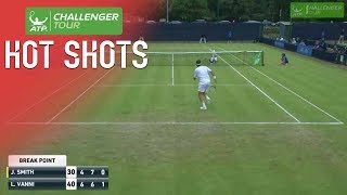 JP Smith Head-First Dive Drop Shot At Nottingham Challenger 2017