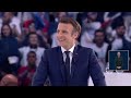 Macron parle de la guerre et tacle Zemmour (Meeting du 02 avril 2022).