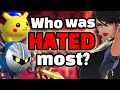 Which character was most HATED out of all the Smash Bros game?