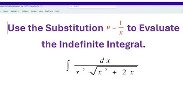 Gebruik de substitutie u = 1/x om de onbepaalde integraal te evalueren