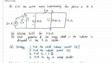 EG1012 Week 11 Video 5 - Problem solving example for first order RL circuit