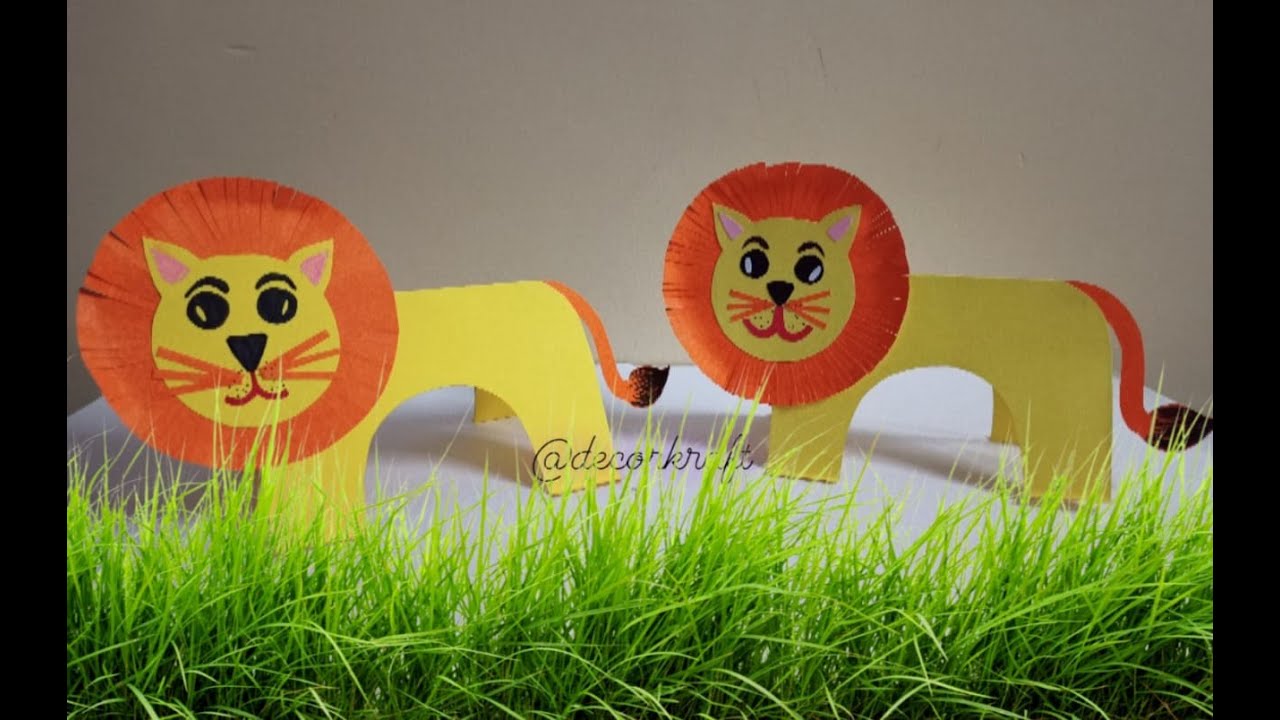 How To Make Paper Craft Crafty Lion | 3D Lion Craft | DIY Paper Lion