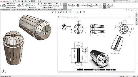 Solidworks tutorial How to make Drill Collet